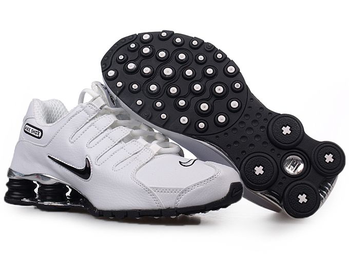 Mens Nike Shox Nz Sl Si Shoes White Black - Click Image to Close